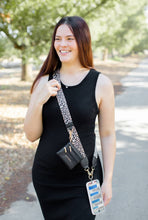 Load image into Gallery viewer, Clip & Go Crossbody Strap w/Zippered Pouch: Leopard