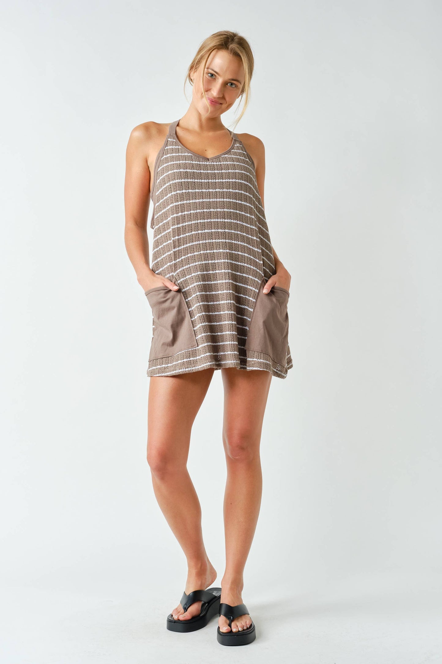 Easy Does it Crochet Dress |Taupe|