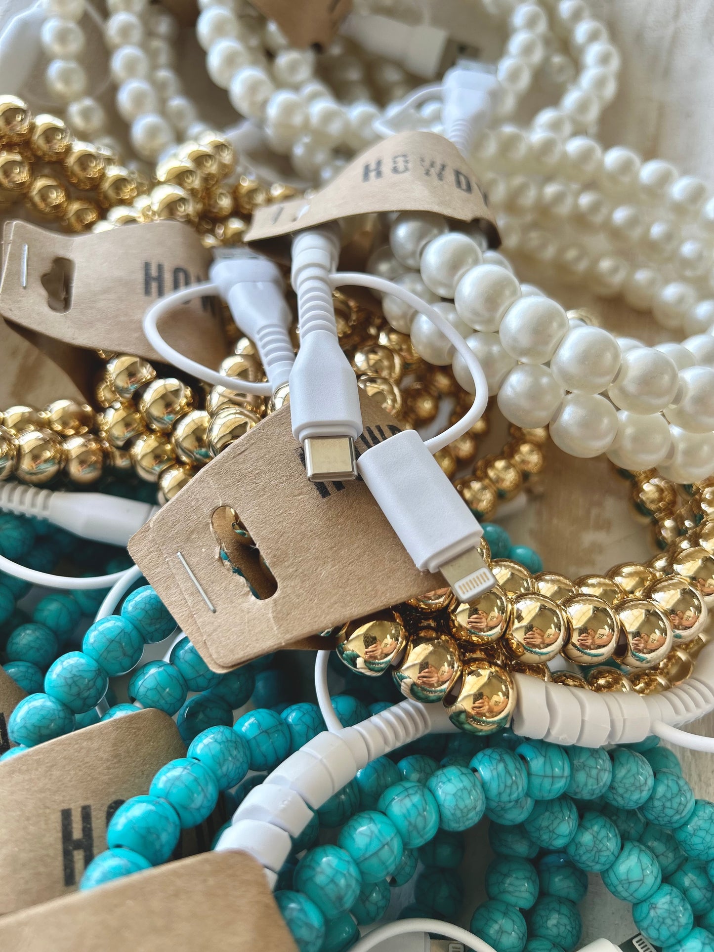 Faux Turquoise Beaded Charger 2-in-1