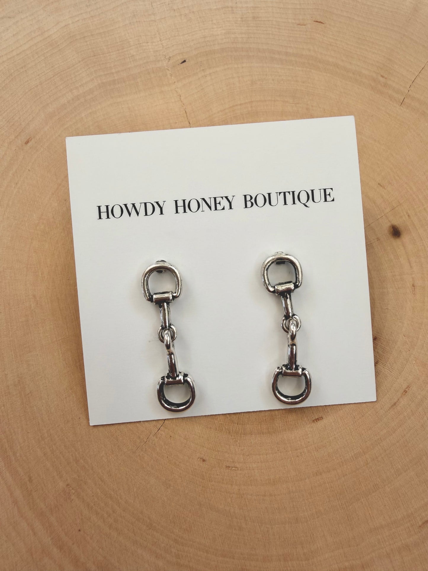 Trail Boss Bit Earrings |Silver|