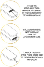 Load image into Gallery viewer, Woven Link Crossbody Phone Strap: Black