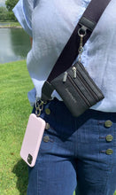 Load image into Gallery viewer, Clip & Go Crossbody Strap w/Zippered Pouch: Black