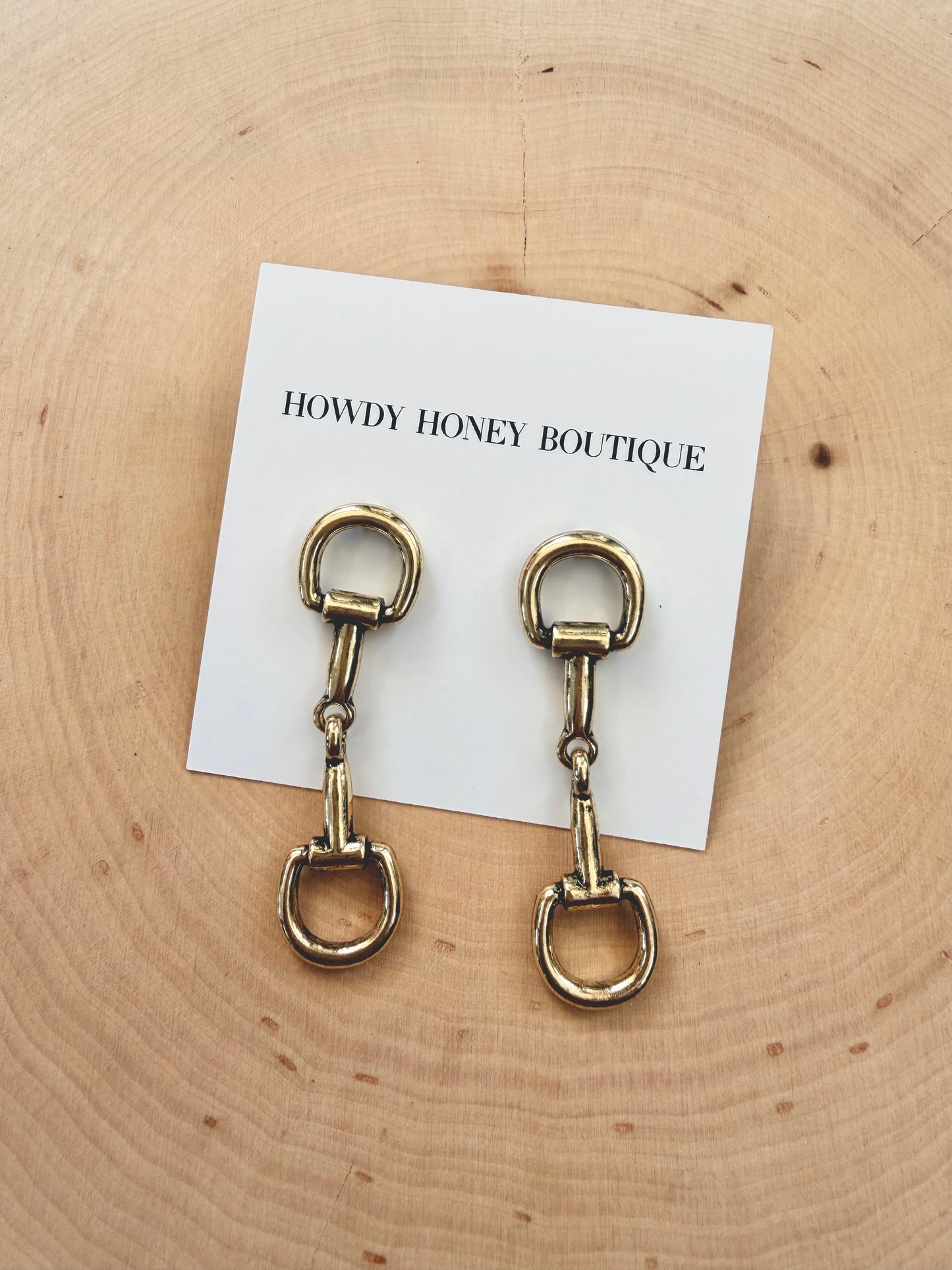 Trail Boss Bit Earrings |Gold|