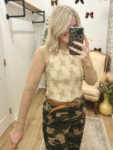 Load image into Gallery viewer, Love of Lace Mesh Top |Tan|