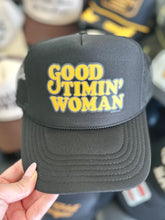 Load image into Gallery viewer, GOOD TIMIN' WOMAN TRUCKER HAT BLACK