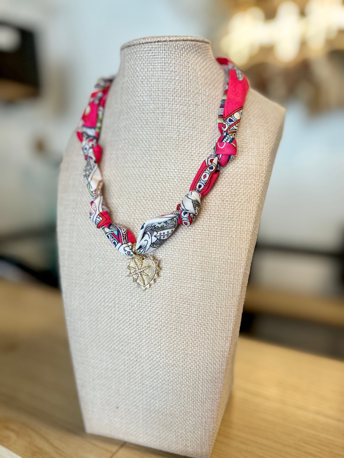 Rodeo Rose Scarf Necklace |Starburst Heart|