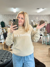 Load image into Gallery viewer, He’s Hunting Puff Sweatshirt |Tan|