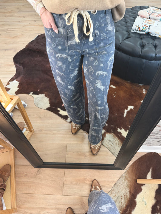 Rodeo Sky Stretch Denim Pants