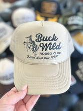 Load image into Gallery viewer, BUCK WILD TRUCKER HAT TAN