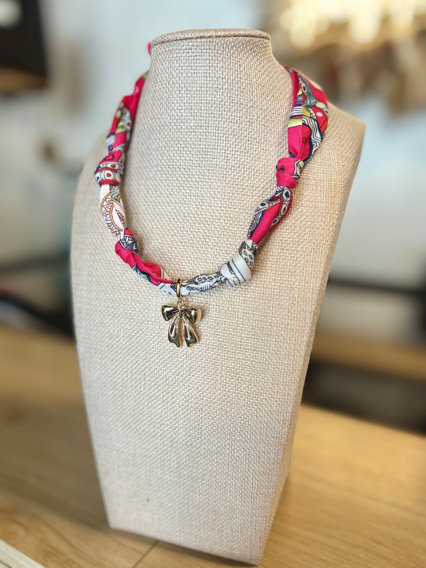 Rodeo Rose Scarf Necklace |Southern Belle Bow|