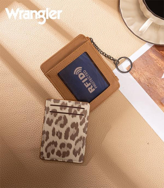 Wrangler Leopard Small Case Wallet |Tan|