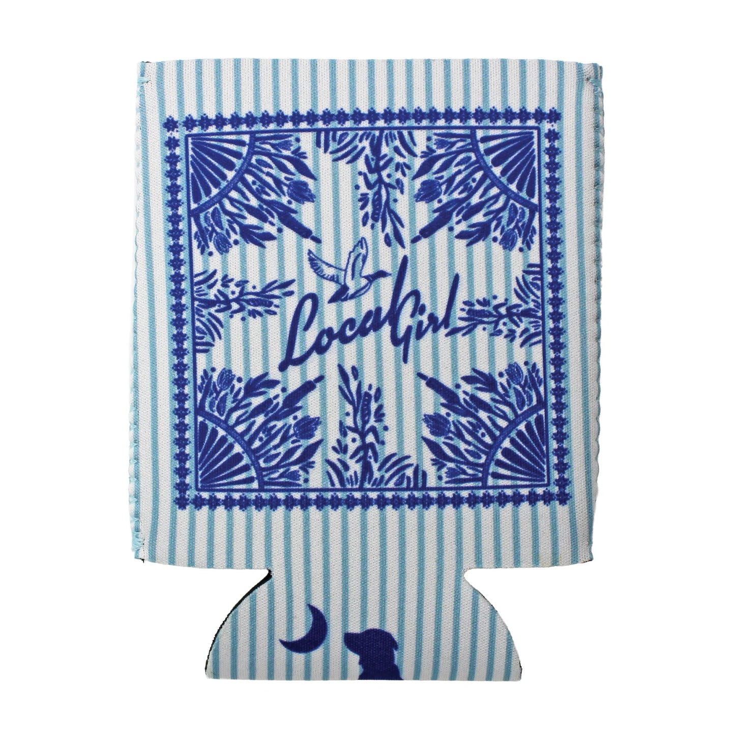 LG Marsh Ducks Koozie | Blue/White Stripes
