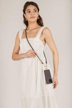 Load image into Gallery viewer, Woven Link Crossbody Phone Strap: Black