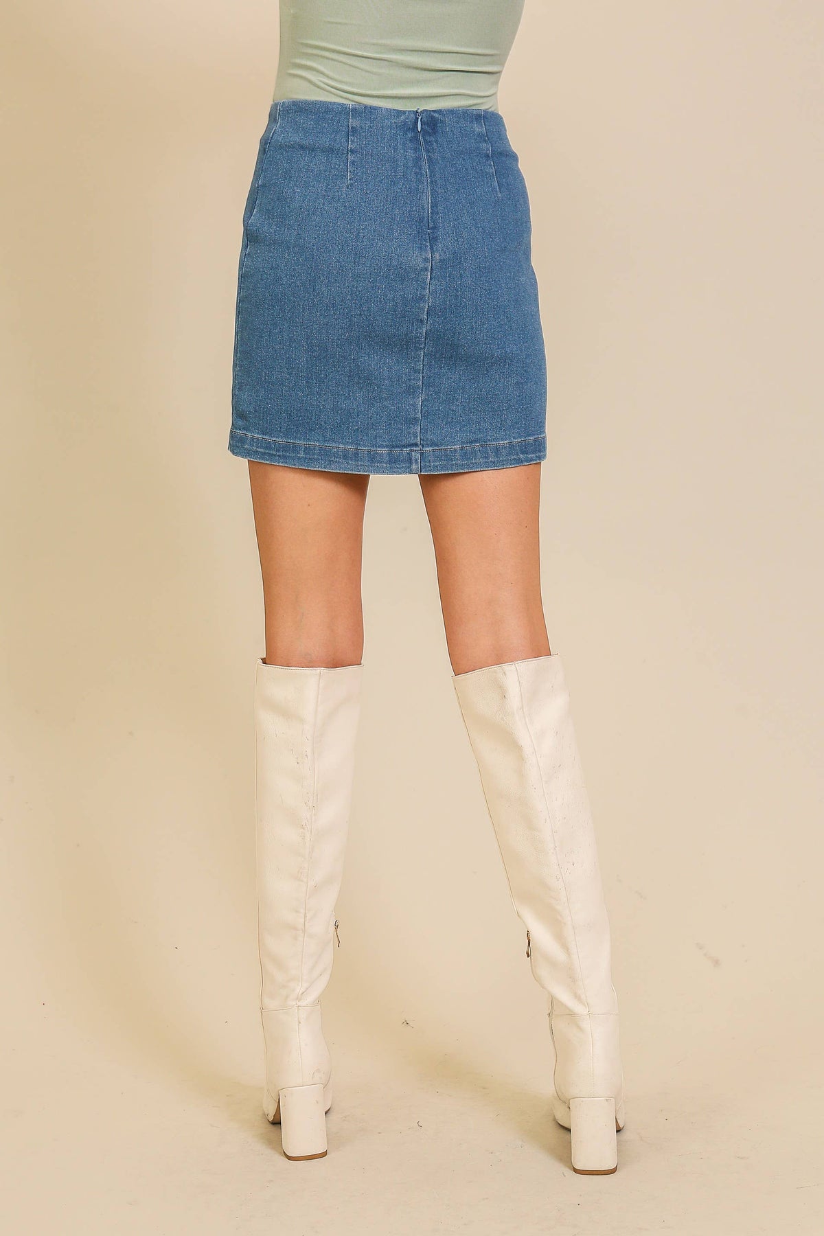 Rodeo Nights Dark Denim Skirt