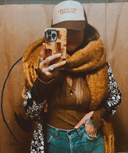 Load image into Gallery viewer, I BRAKE FOR COWBOYS TRUCKER HAT TAN/ BROWN
