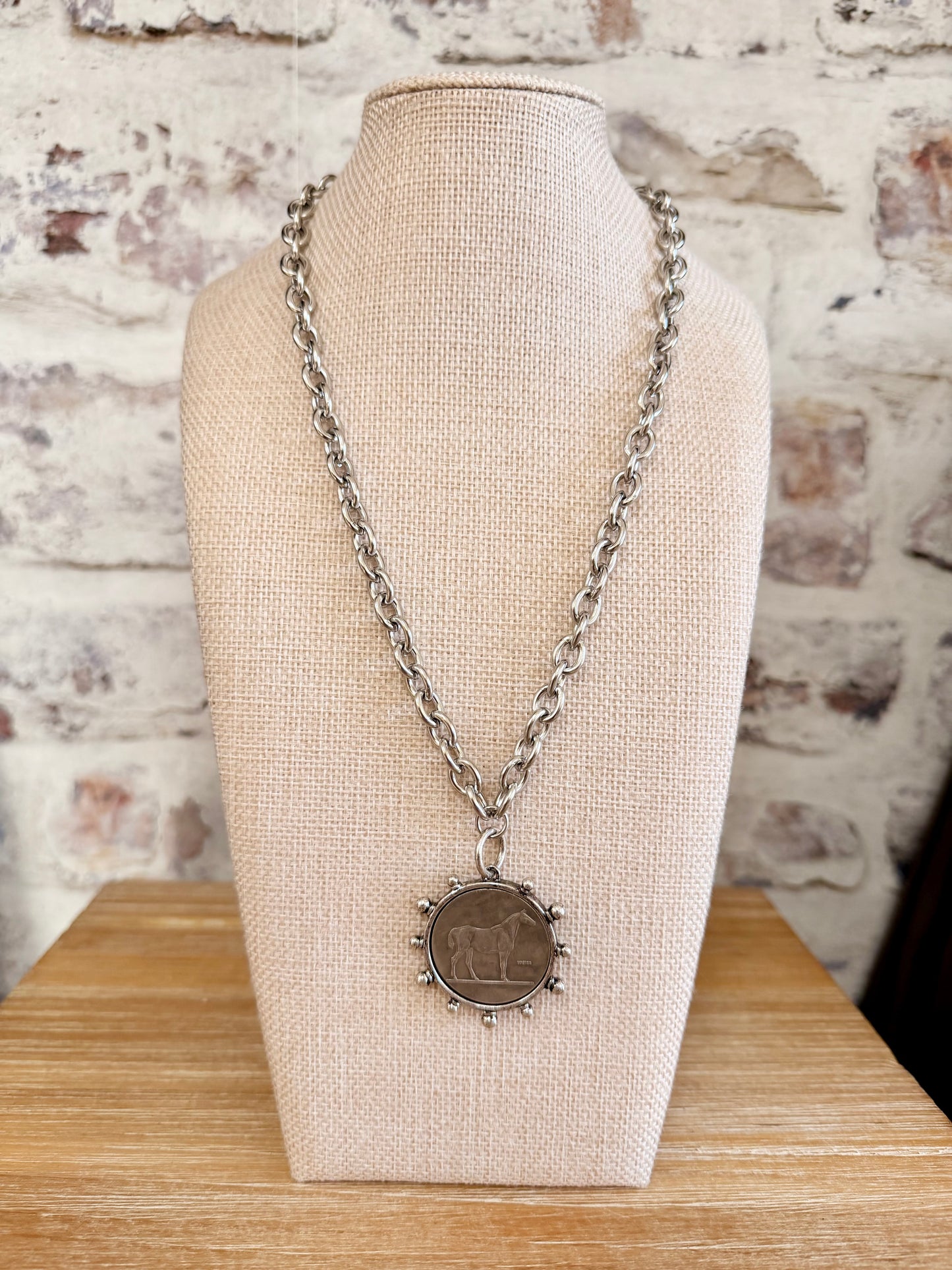 Pony Club Classic Necklace |Silver Bezel|