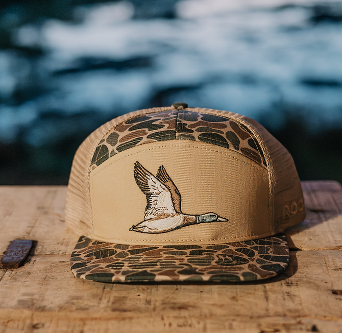 Roost 7 Panel Camo Full Color Duck Hat