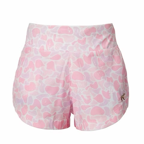Women's Active Shorts: Pink Camo