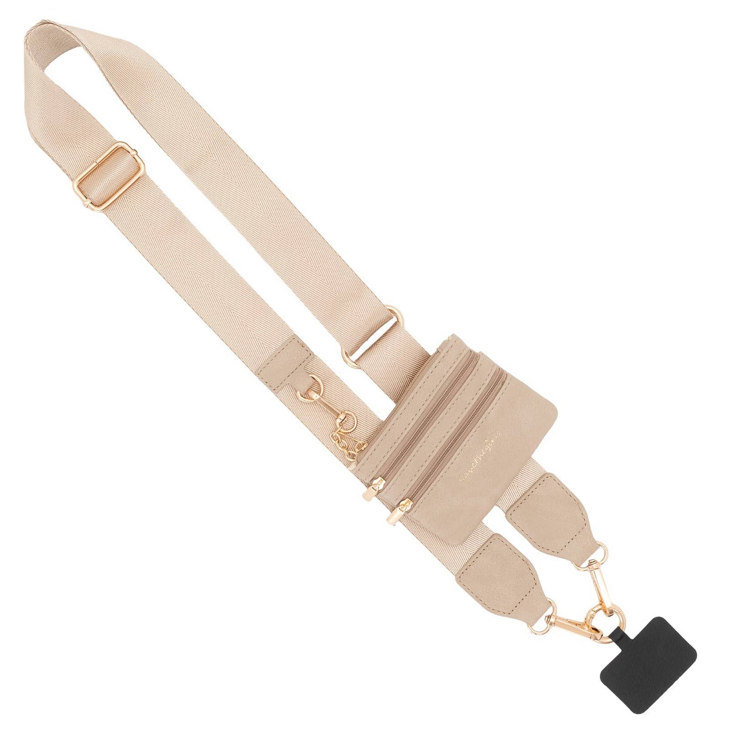 Clip & Go Phone Lanyard with Pouch - Neutral Collection: Taupe