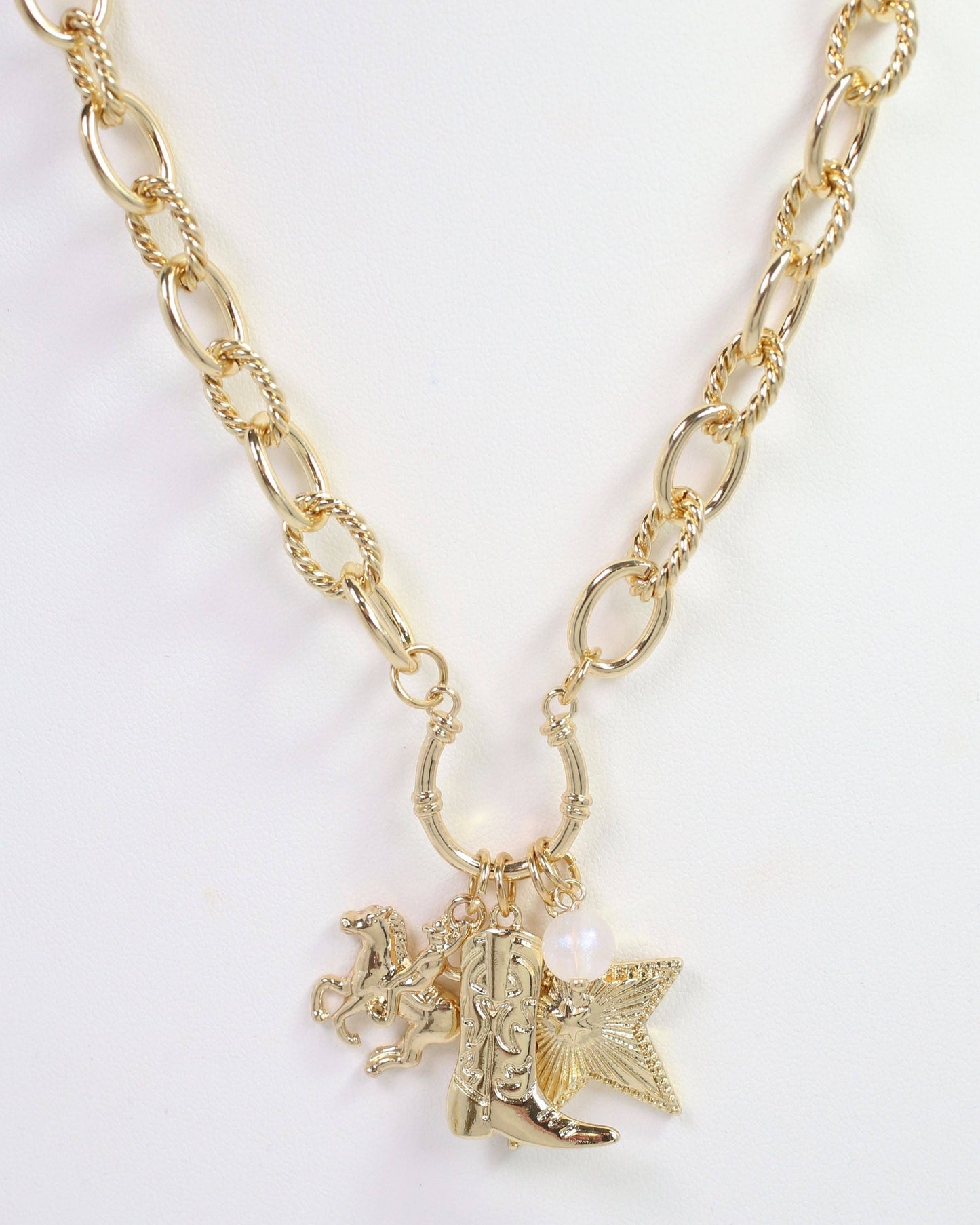 Cheyenne Western Charm Necklace |Gold|