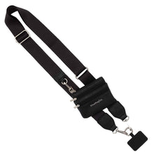Load image into Gallery viewer, Clip &amp; Go Crossbody Strap w/Zippered Pouch: Black
