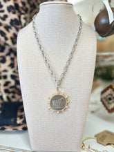 Load image into Gallery viewer, Pony Club Necklace |Silver/Matte Gold Bezel|

