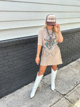 Load image into Gallery viewer, Wild &amp; Free Aztec Graphic Tee Dress
