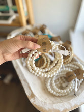 Load image into Gallery viewer, Pearl Beaded Phone Charger 2-in-1
