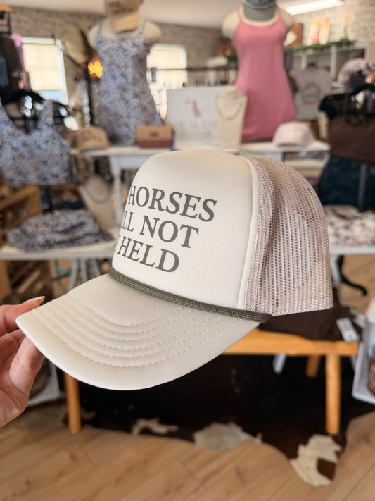 LG Horses Foam Trucker Hat | Light Sand