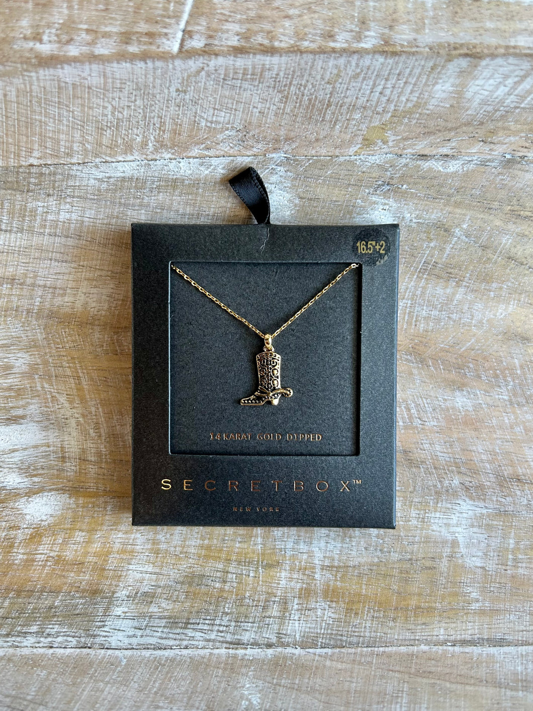Cowboy Boot Pendant Necklace
