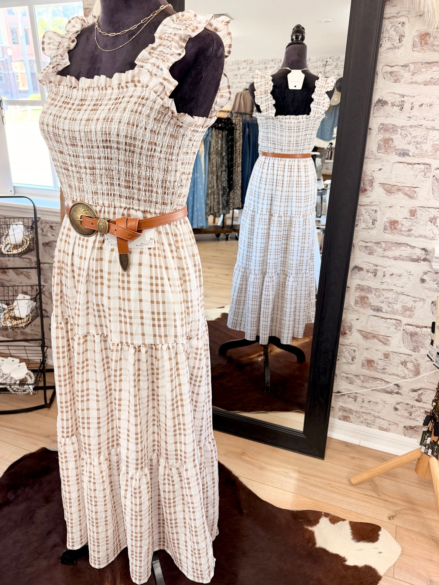 Rosewood Ruffle Midi Dress