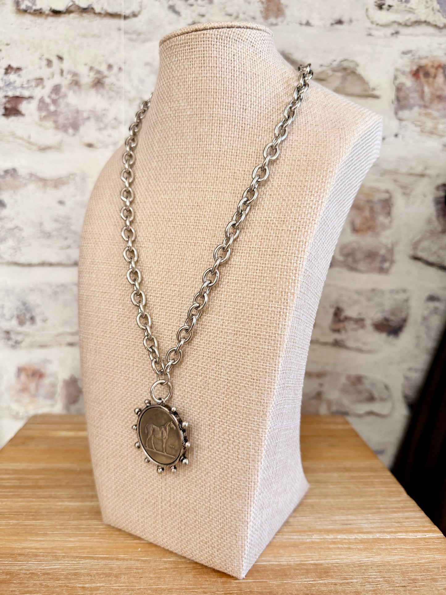 Pony Club Classic Necklace |Silver Bezel|