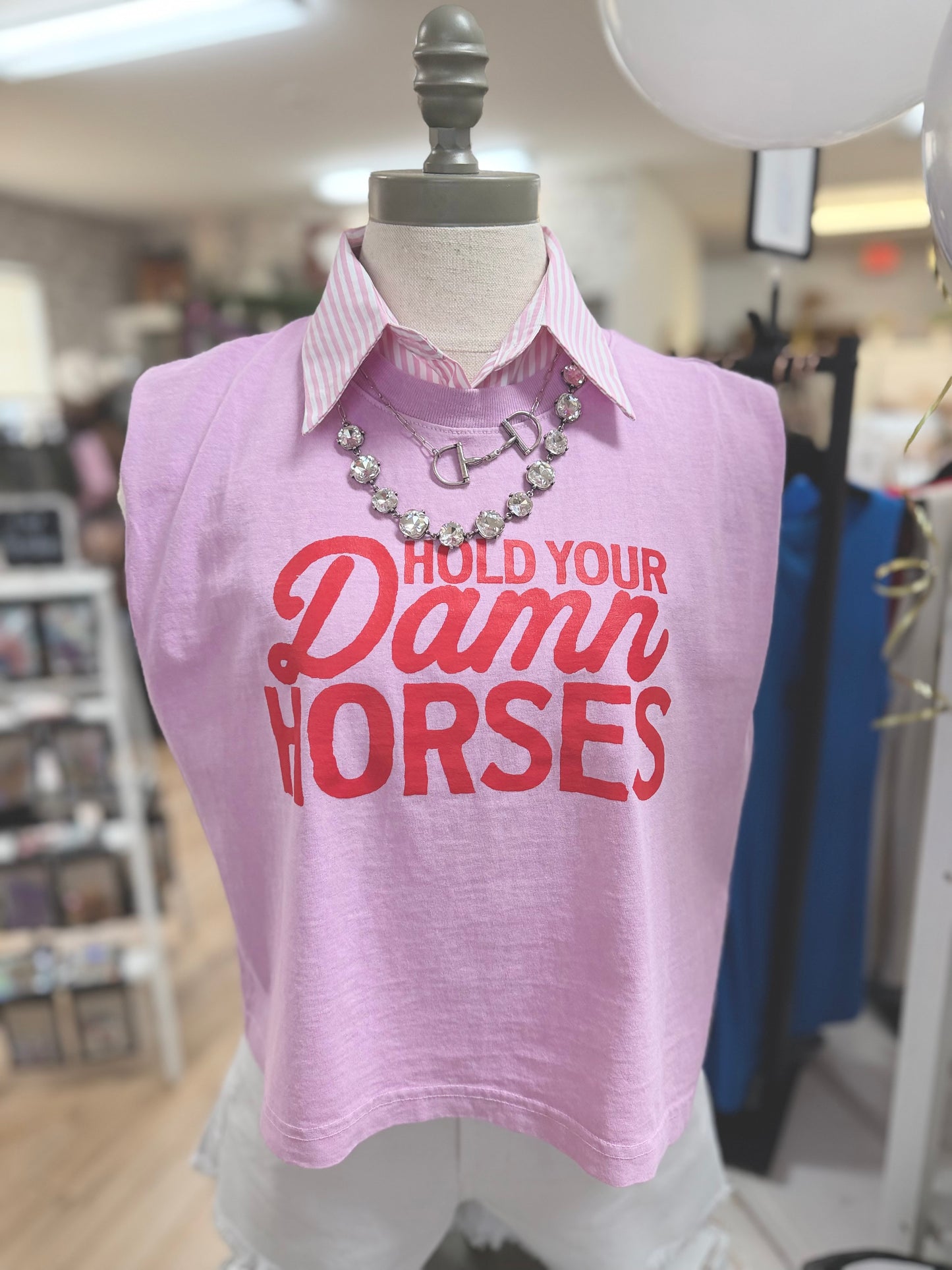 Hold Your Damn Horses Boxy Tee