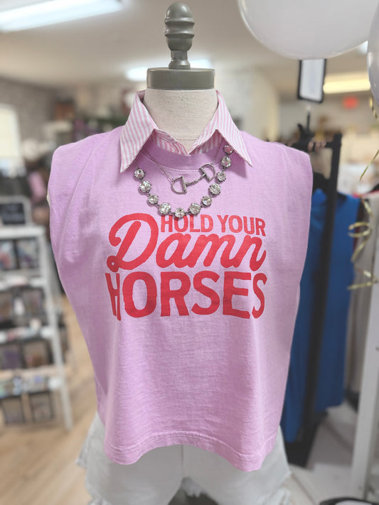 Hold Your Damn Horses Boxy Tee