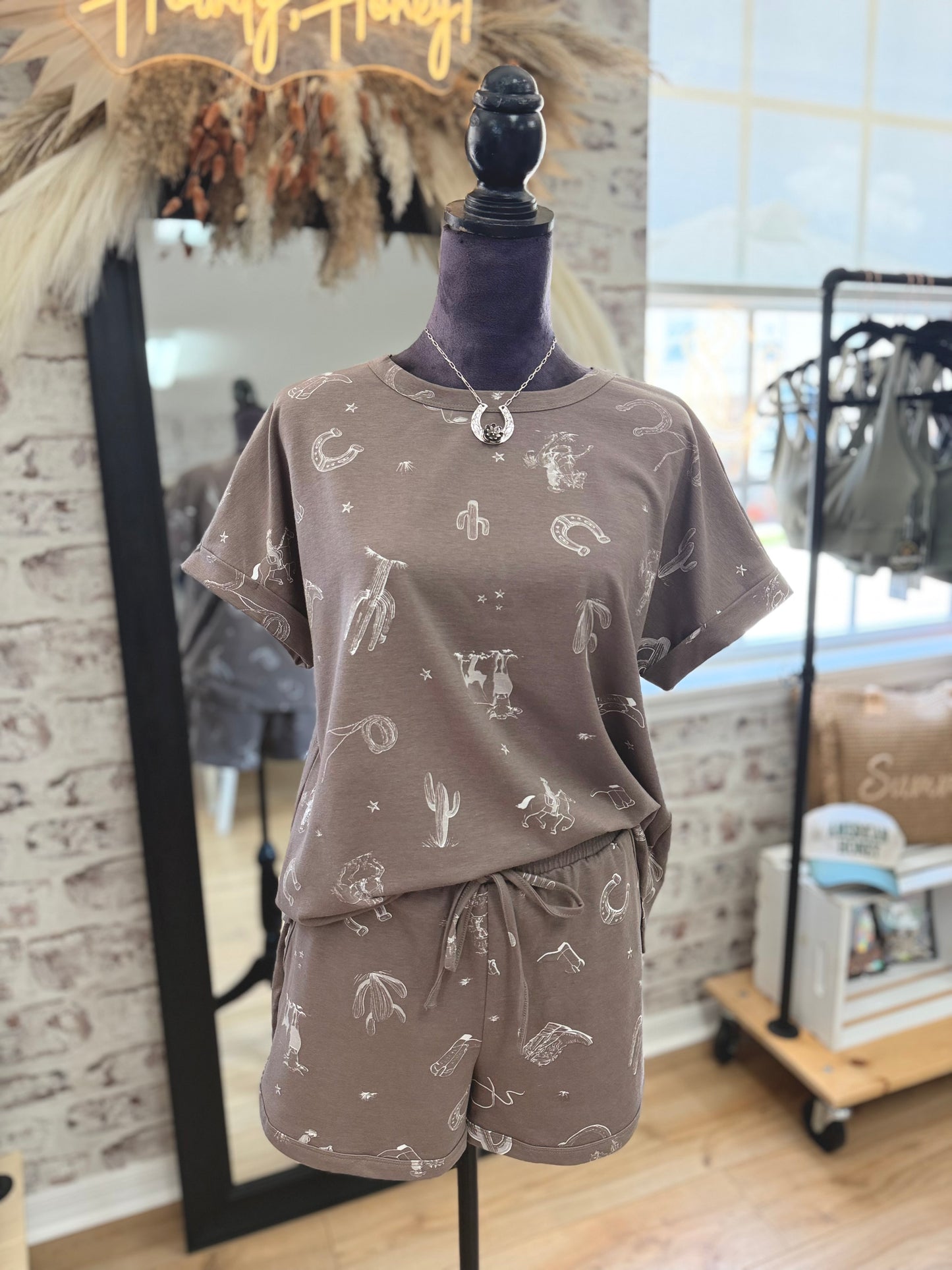 Desert Doodle Top |Charcoal|