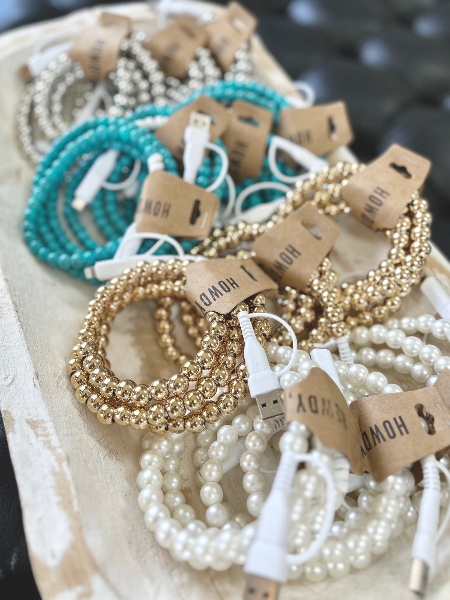 Faux Turquoise Beaded Charger 2-in-1