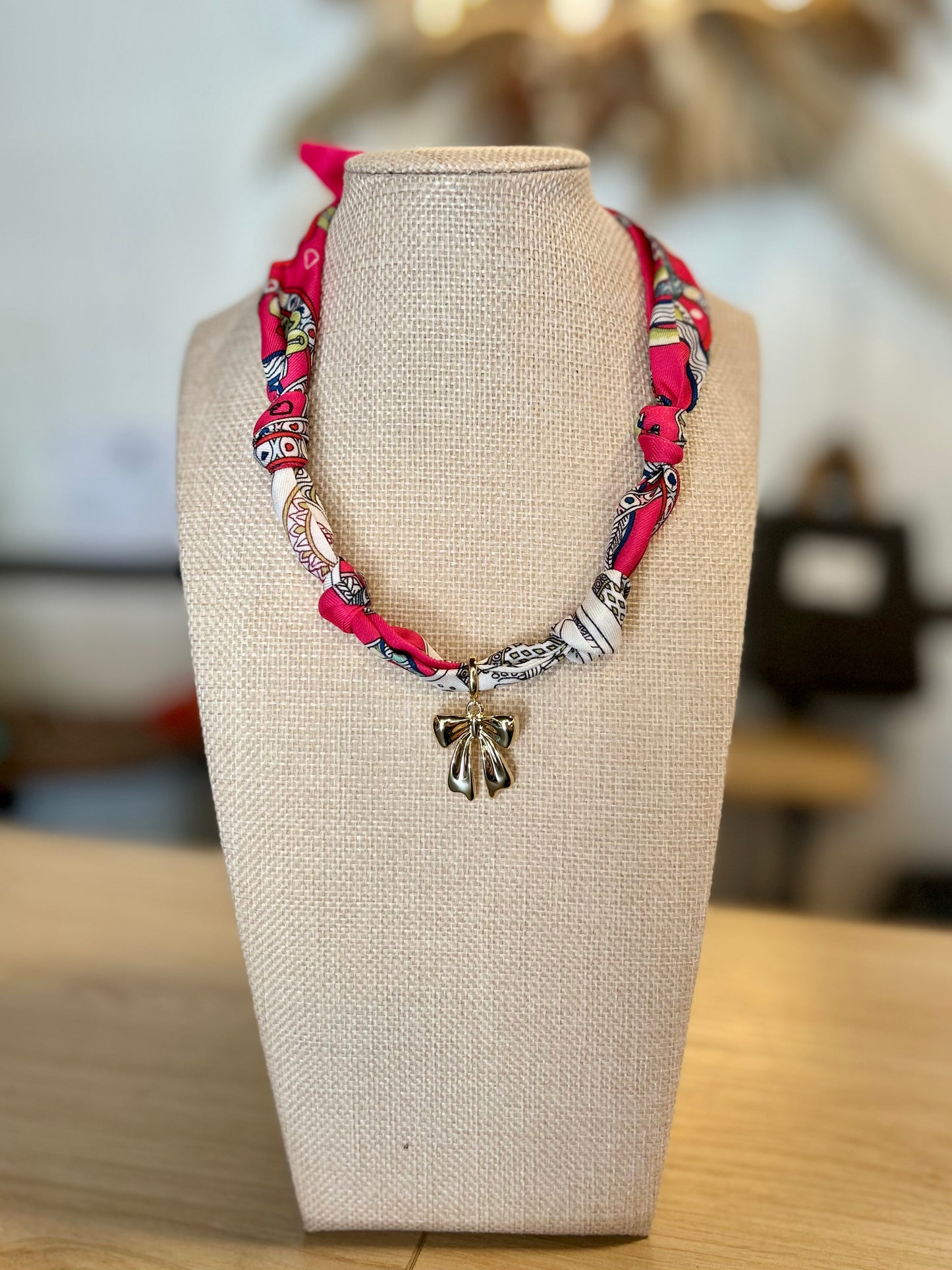 Rodeo Rose Scarf Necklace |Southern Belle Bow|
