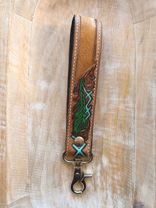 Soaring Bloom Dakota Teal Keyfob