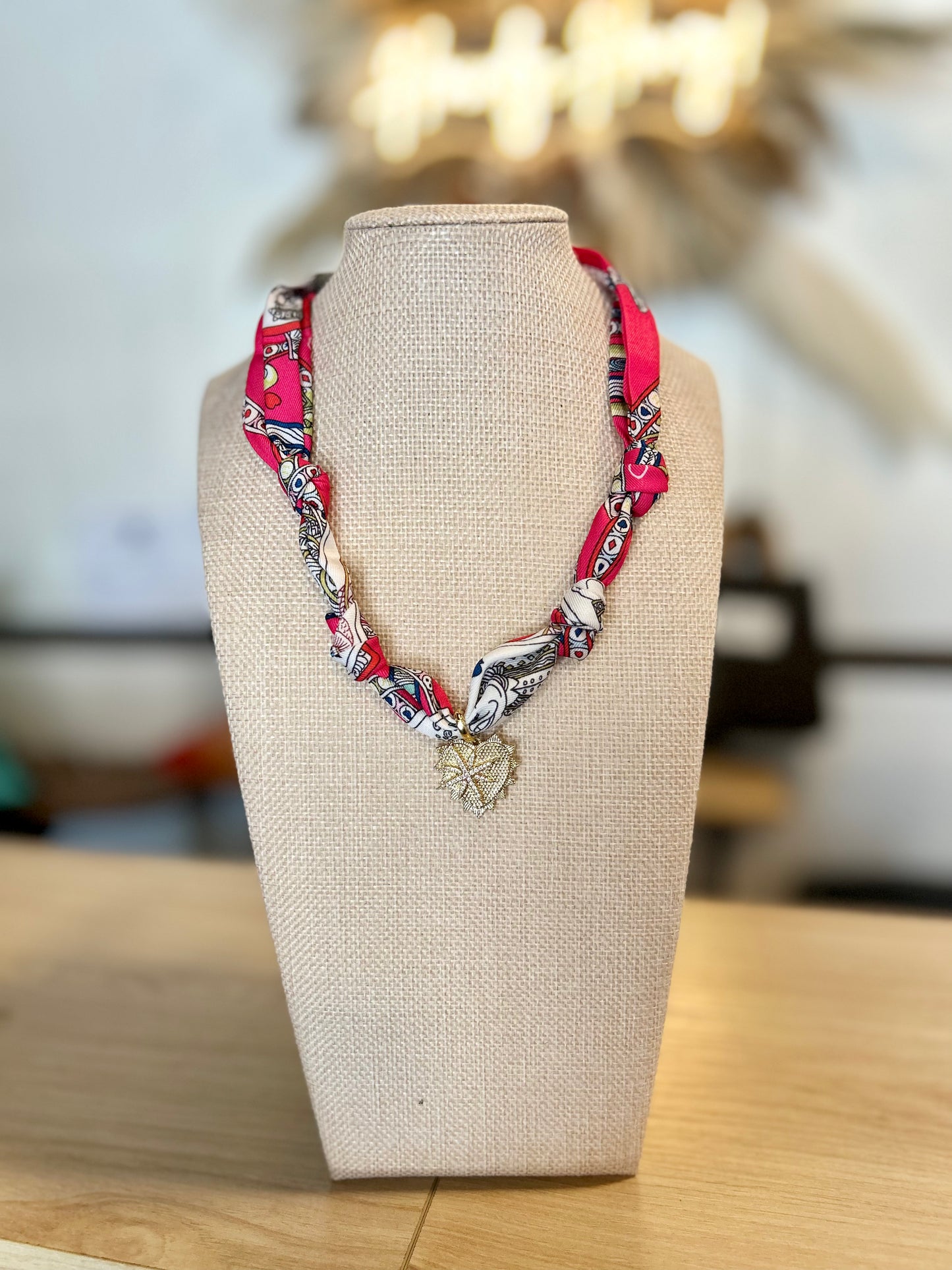 Rodeo Rose Scarf Necklace |Starburst Heart|