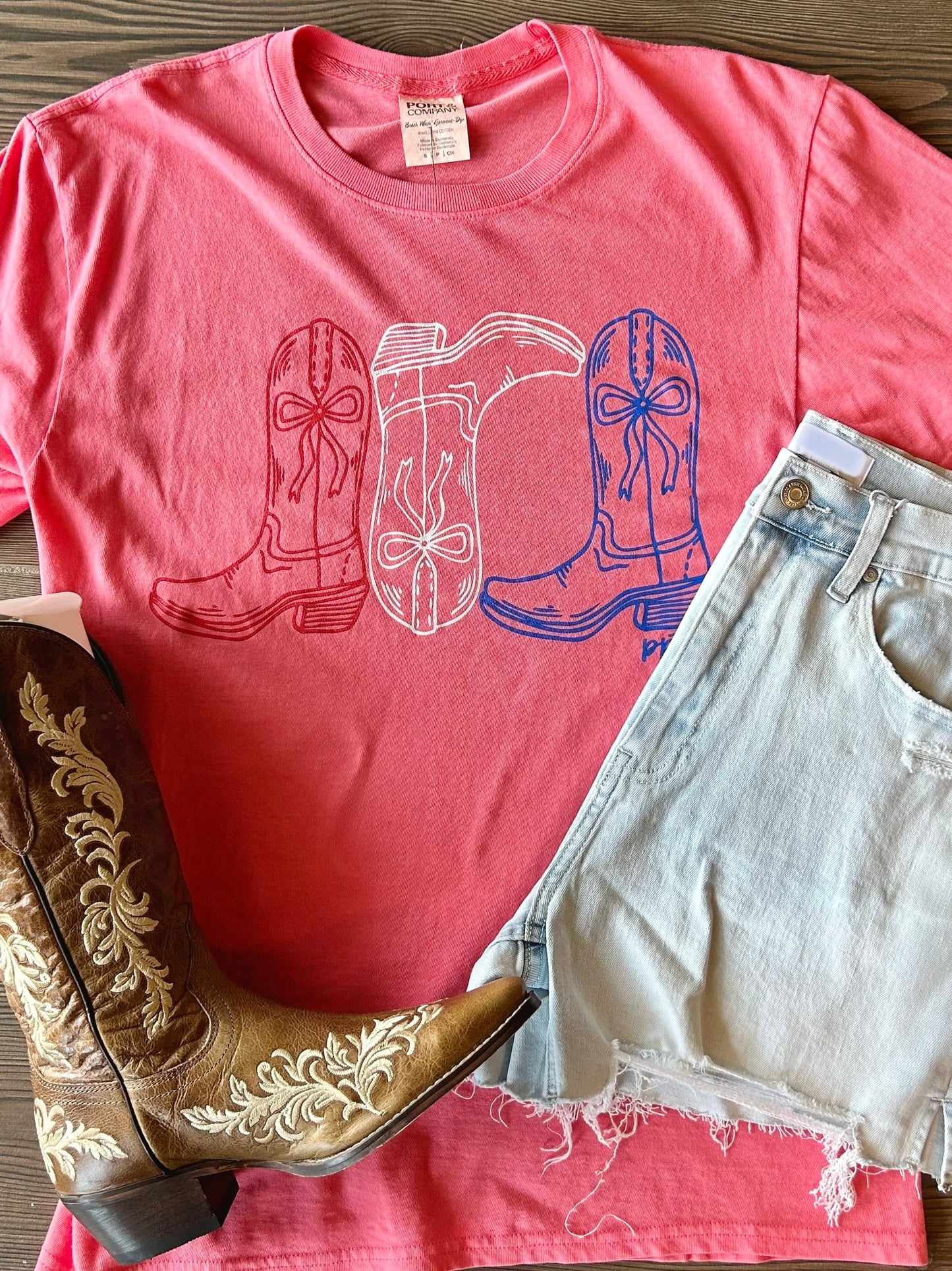Red White & Boots Graphic