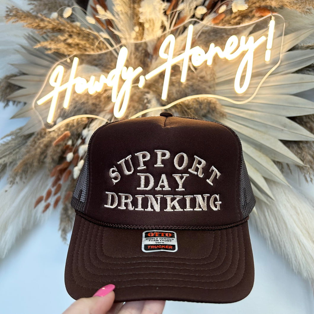 Day Drinking Brown |Embroidered|