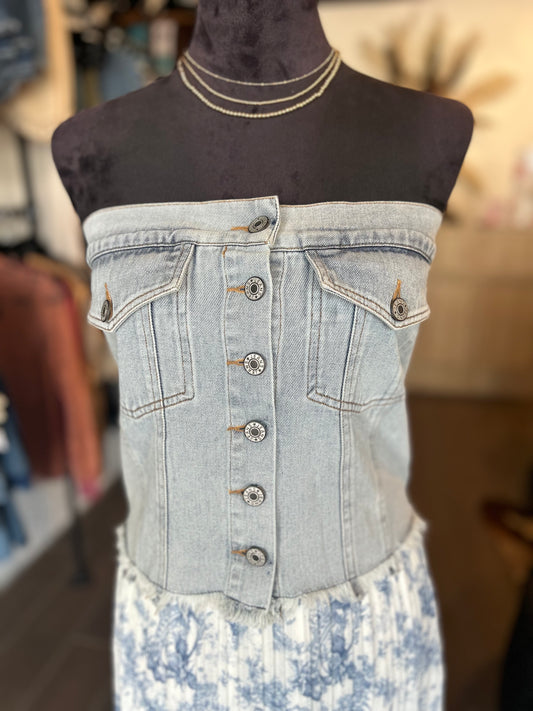Saddle Up Denim Top