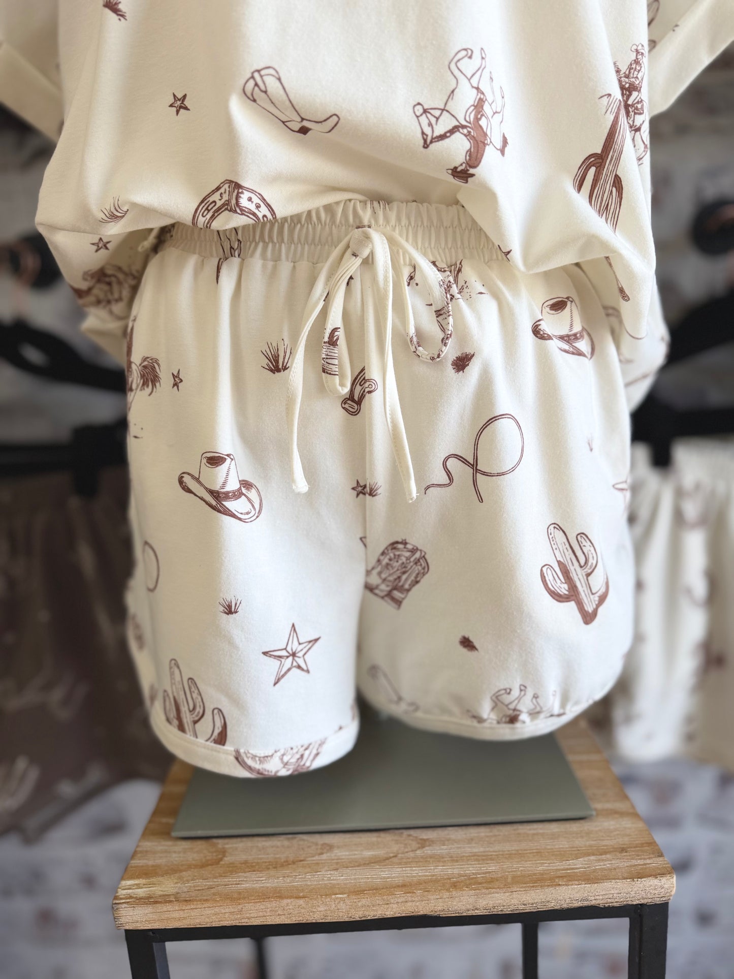 Desert Doodle Shorts |Ivory|