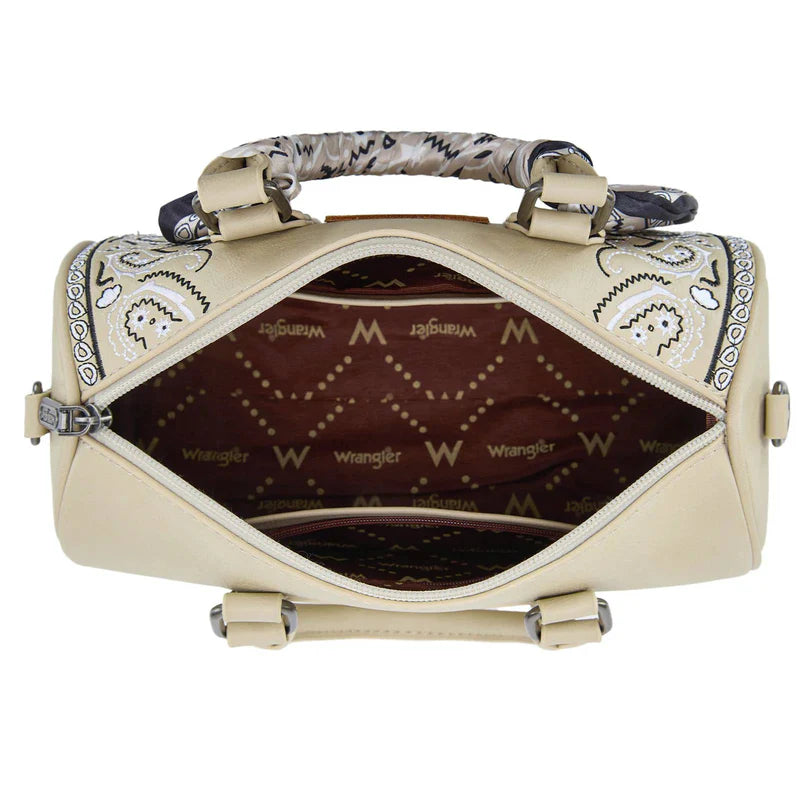 Wrangler Bandana Barrel Tote Bag |Tan|