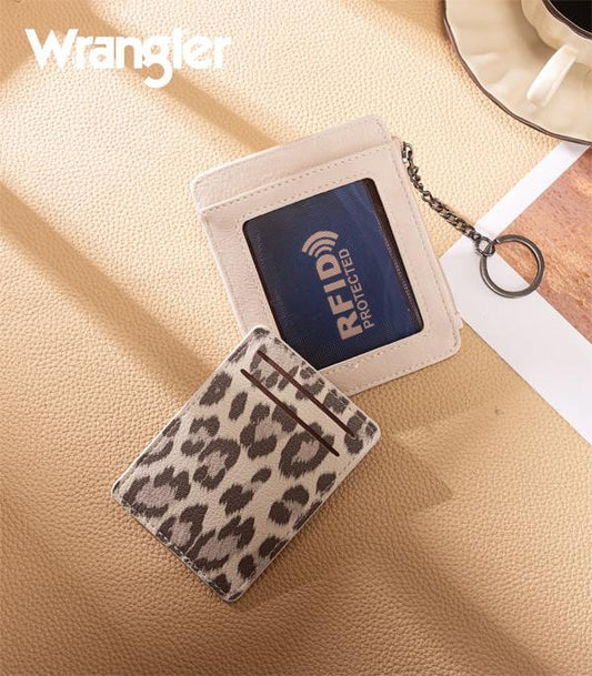 Wrangler Leopard Small Case Wallet |Beige|