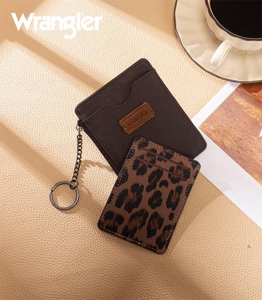 Wrangler Leopard Small Case Wallet |Coffee|