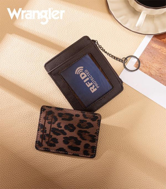 Wrangler Leopard Small Case Wallet |Coffee|