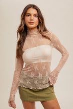 Load image into Gallery viewer, Love of Lace Mesh Top |Blush Pink|
