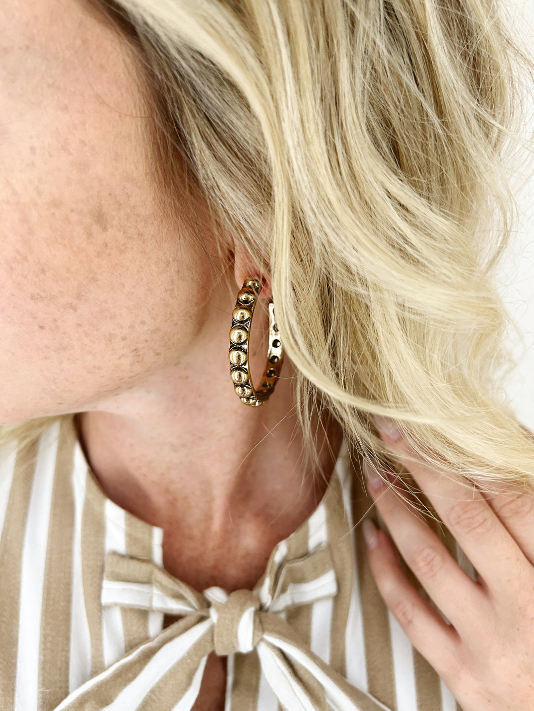 Lariat Loop Earrings |Gold|