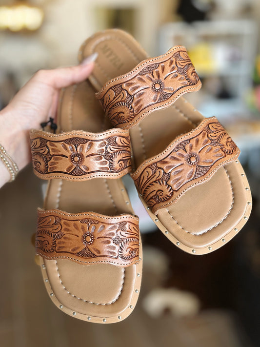 Santa Fe Daisy Myra Sandal |Brown|